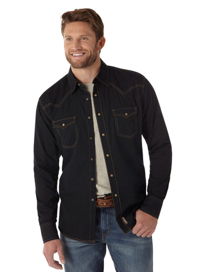 Retro™ Black Tonal Men's Shirt by Wrangler®