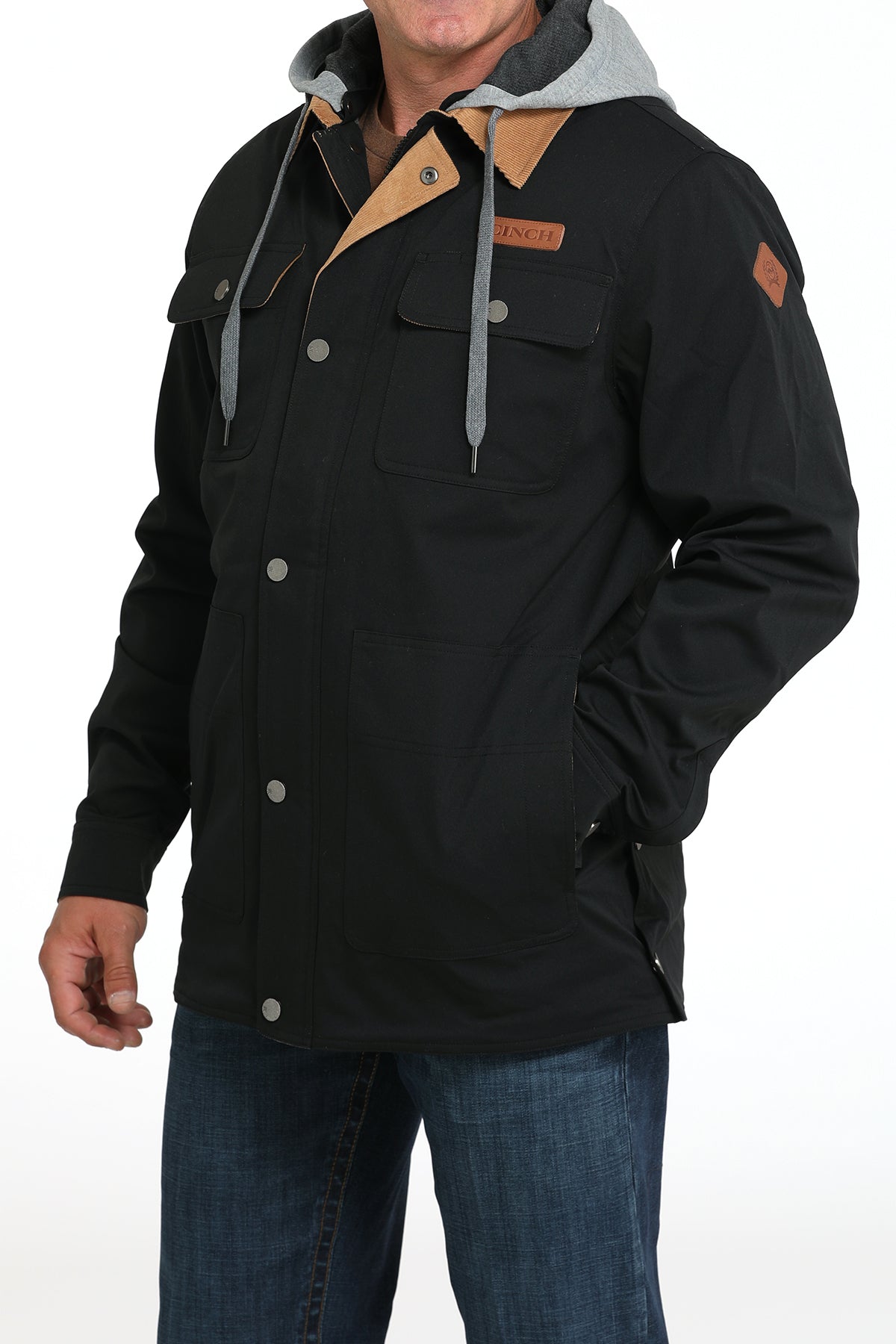 Black Poly-Shell Men's Barn Coat by Cinch®