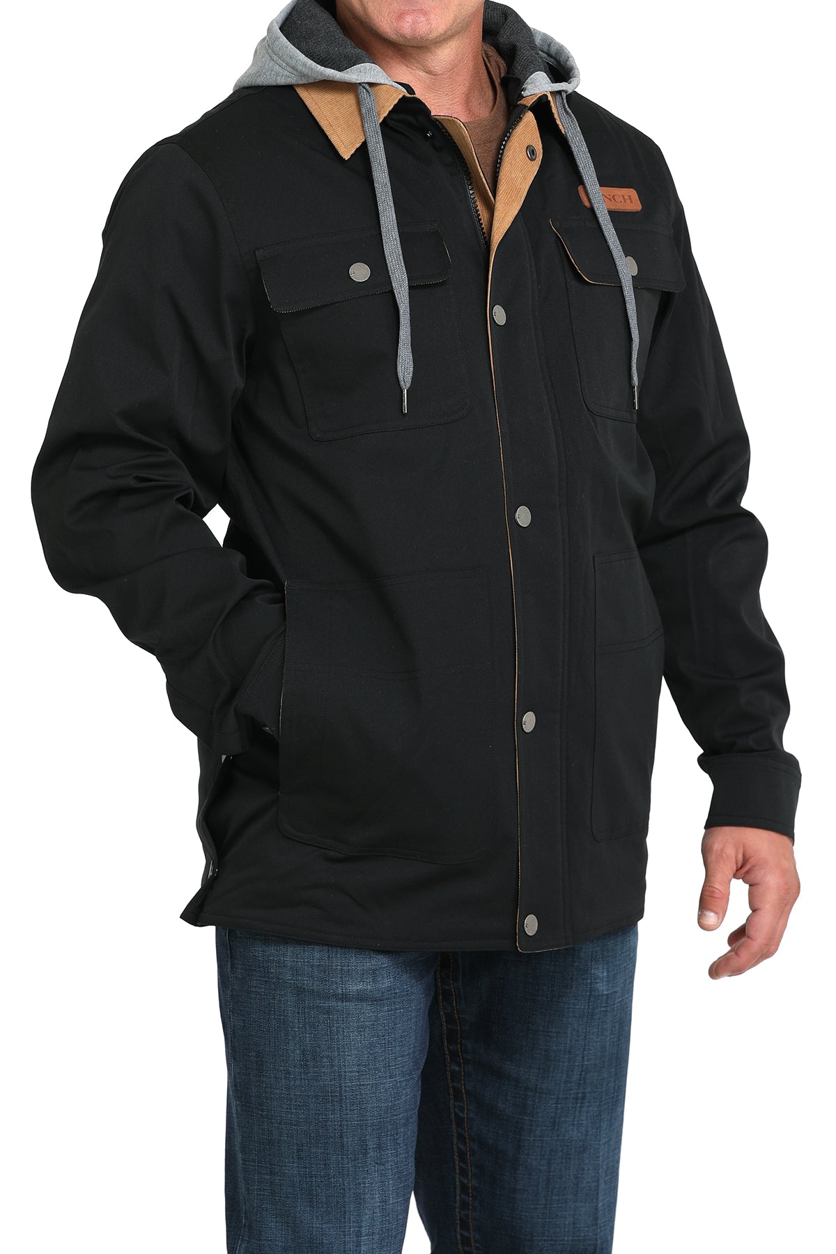 Black Poly-Shell Men's Barn Coat by Cinch®