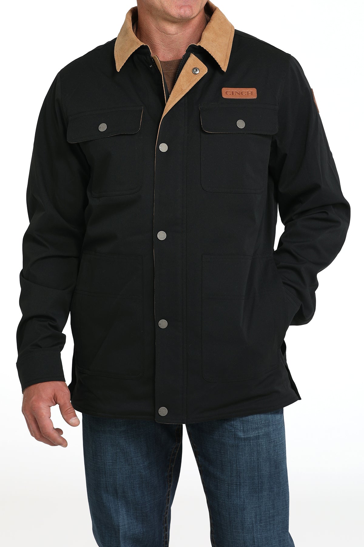 Black Poly-Shell Men's Barn Coat by Cinch®