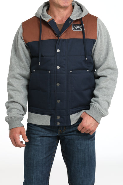 Grey & Navy Hooded Men's Jacket by Cinch®