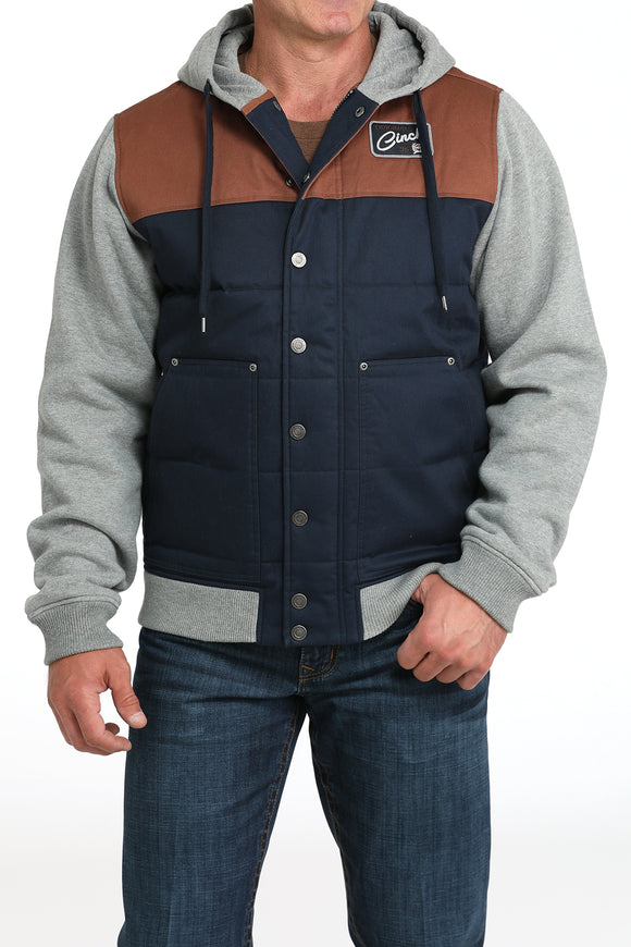 Grey & Navy Hooded Men's Jacket by Cinch®