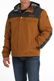 Brown & Charcoal Color-Blocked Men's Barn Coat by Cinch®