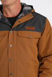 Brown & Charcoal Color-Blocked Men's Barn Coat by Cinch®