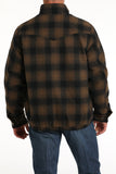 Brown Plaid Bomber Men's Coat by Cinch®