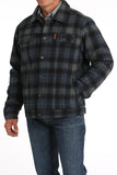 Charcoal Plaid Trucker Men's Coat by Cinch®