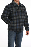 Charcoal Plaid Trucker Men's Coat by Cinch®