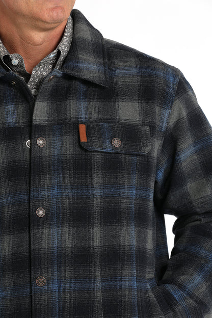 Charcoal Plaid Trucker Men's Coat by Cinch®