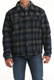 Charcoal Plaid Trucker Men's Coat by Cinch®