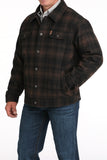 Brown Plaid Trucker Men's Coat by Cinch®