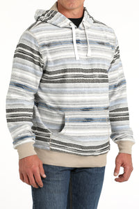 Blue Stripe French Terry Men's Hoodie by Cinch®