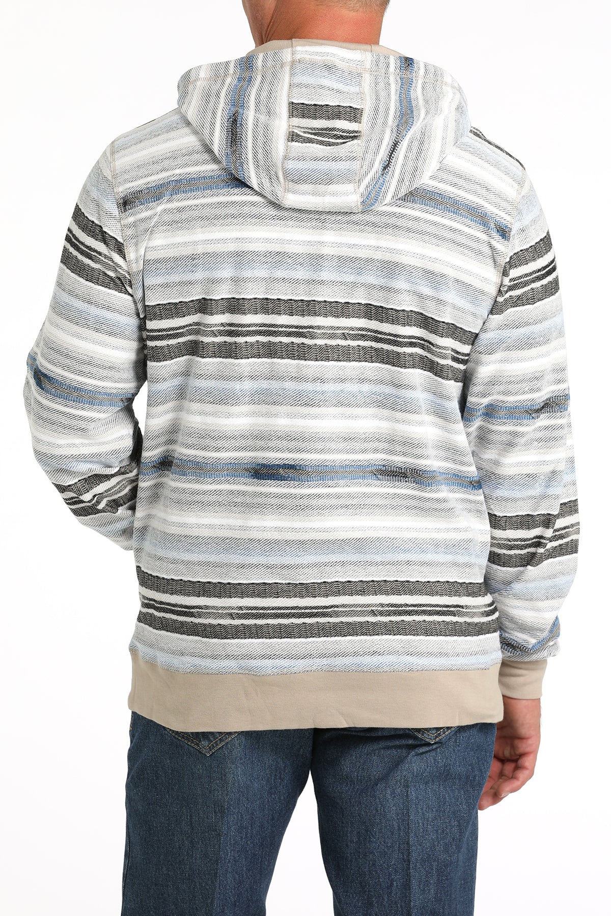 Blue Stripe French Terry Men's Hoodie by Cinch®
