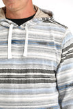 Blue Stripe French Terry Men's Hoodie by Cinch®