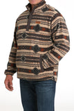 Brown Southwest Polar Fleece Men's Sweater by Cinch®