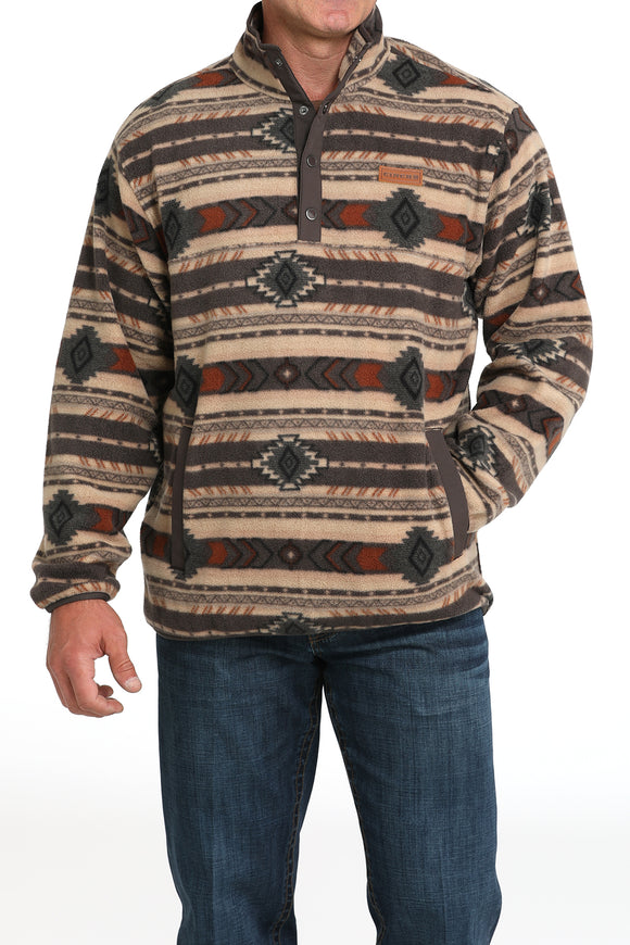Brown Southwest Polar Fleece Men's Sweater by Cinch®