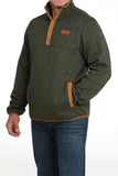 Heather Olive Poly Knit Men's Sweater by Cinch®