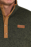 Heather Olive Poly Knit Men's Sweater by Cinch®