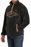 Charcoal Southwest Polar Fleece Men's Sweater by Cinch®