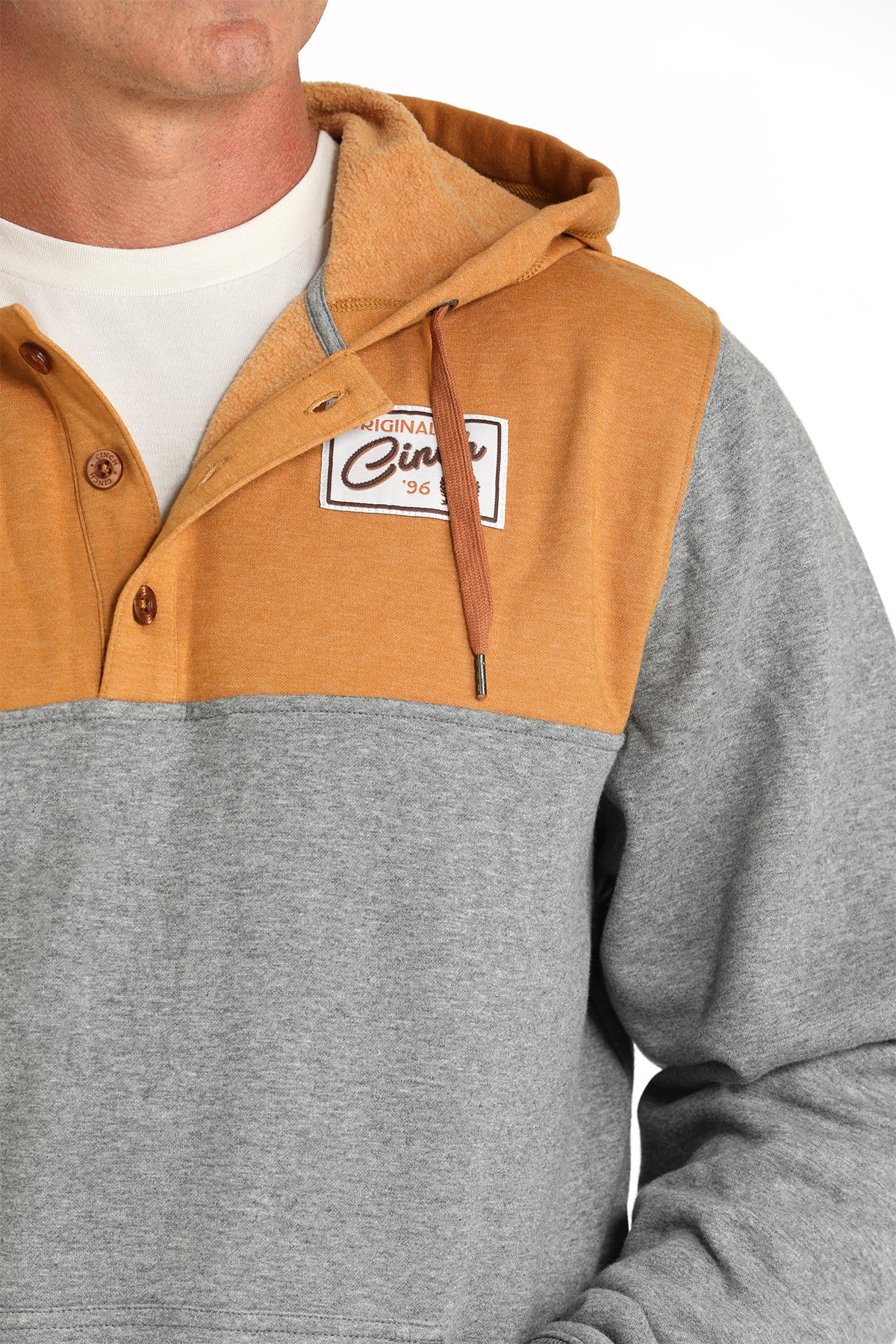 Pull Over Mustard and Grey Men's Hoodie by Cinch®