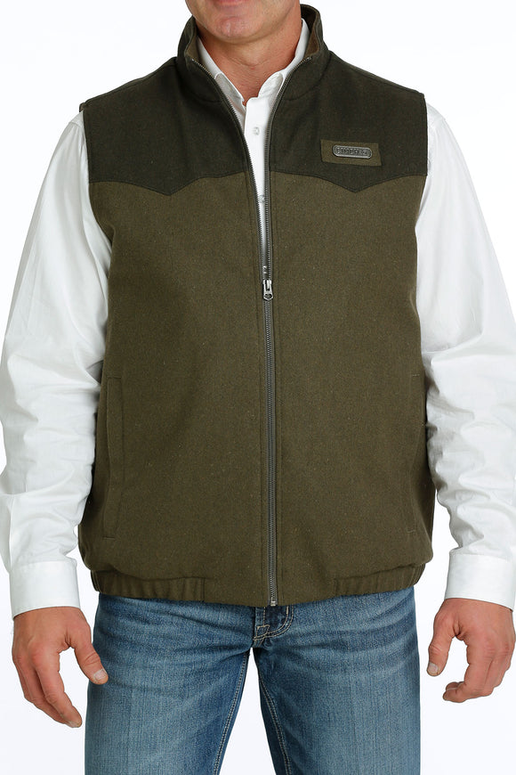 Olive Wooly Men's Vest by Cinch®