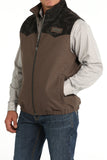 Brown Wool Blend Twill Men's Vest by Cinch®