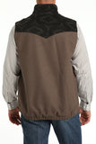 Brown Wool Blend Twill Men's Vest by Cinch®