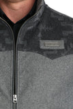 Two Tone Grey Wool Men's Vest by Cinch®