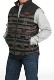 Southwest Brown Reversible Quilted Men's Vest by Cinch®