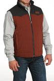 Southwest Brown Reversible Quilted Men's Vest by Cinch®
