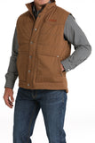 Brown Soft Waxed Canvas Men's Vest by Cinch®