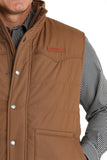 Brown Soft Waxed Canvas Men's Vest by Cinch®