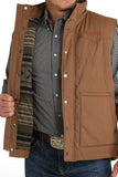 Brown Soft Waxed Canvas Men's Vest by Cinch®