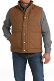 Brown Soft Waxed Canvas Men's Vest by Cinch®