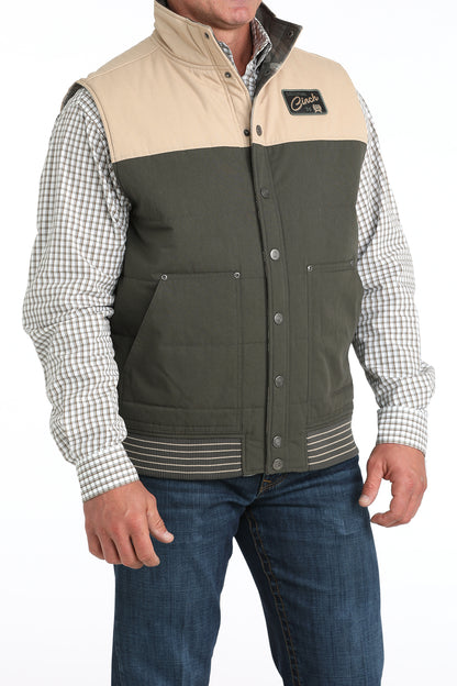 Olive Aztec Reversible Insulated Men's Vest by Cinch®