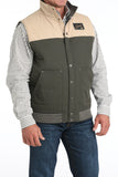 Olive Aztec Reversible Insulated Men's Vest by Cinch®