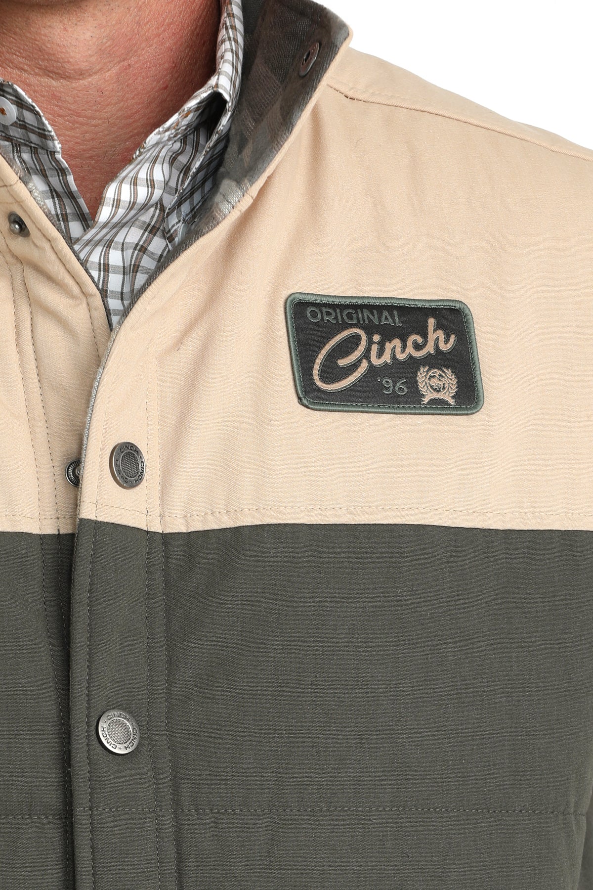 Olive Aztec Reversible Insulated Men's Vest by Cinch®
