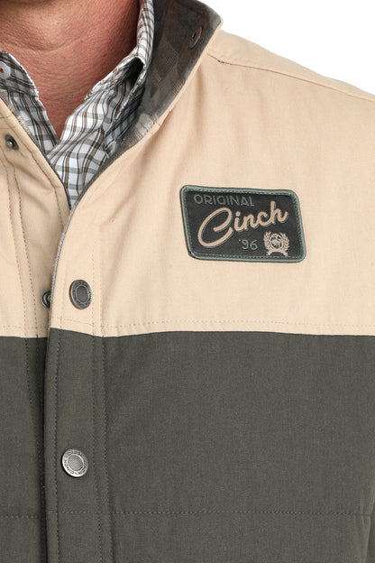 Olive Aztec Reversible Insulated Men's Vest by Cinch®