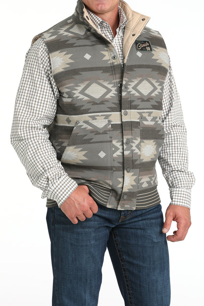 Olive Aztec Reversible Insulated Men's Vest by Cinch®