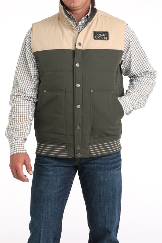 Olive Aztec Reversible Insulated Men's Vest by Cinch®