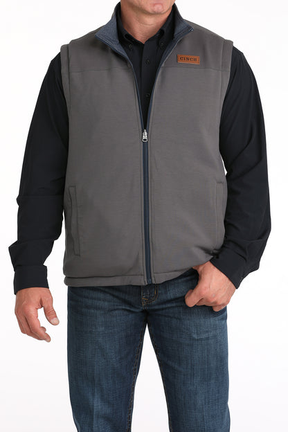 Navy Heather Reversible Polyshell Men's Vest by Cinch®