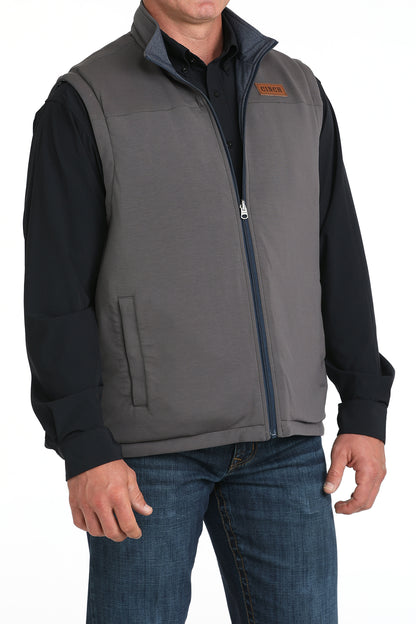 Navy Heather Reversible Polyshell Men's Vest by Cinch®