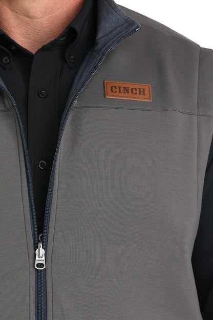 Navy Heather Reversible Polyshell Men's Vest by Cinch®