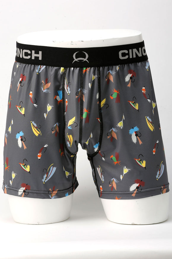 'Fish Hooks' Loose Fit Men's Boxer Brief by Cinch®
