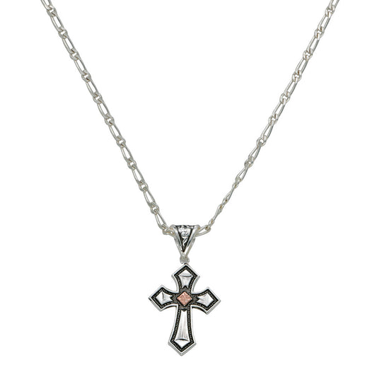 Antique Copper Diamond Cross Necklace by Montana Silversmiths®