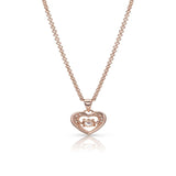 Rose Gold Dancing Heart Necklace by Montana Silversmiths®
