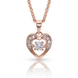 Rose Gold Dancing Heart Necklace by Montana Silversmiths®