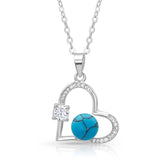 'Open Heart' Turquoise Necklace by Montana Silversmiths®