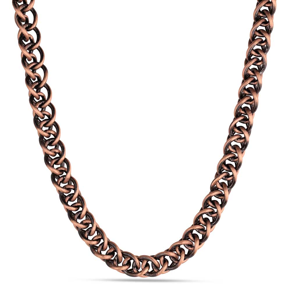Montana Silversmiths gold chain necklace on a white background