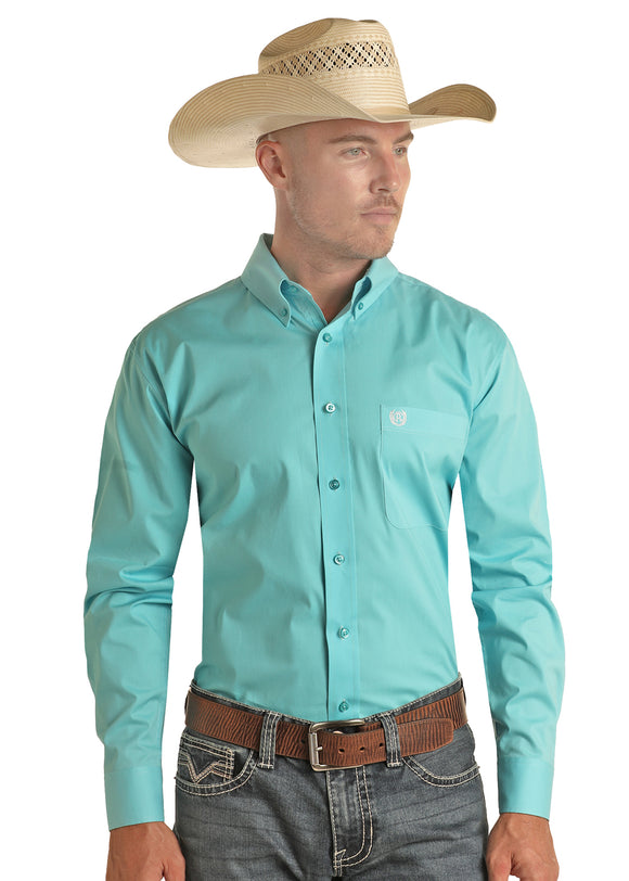 Solid Turquoise Men's Shirt by Panhandle Slim®