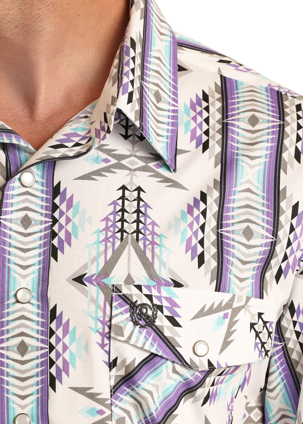 Select™ Purple Southwest Print Men's Shirt by Panhandle Slim®